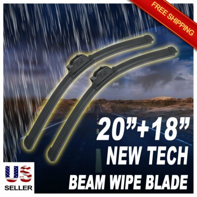 ABLEWIPE 20''+18'' Quality All Season Beam Windshield Wiper Blades (Set of 2)