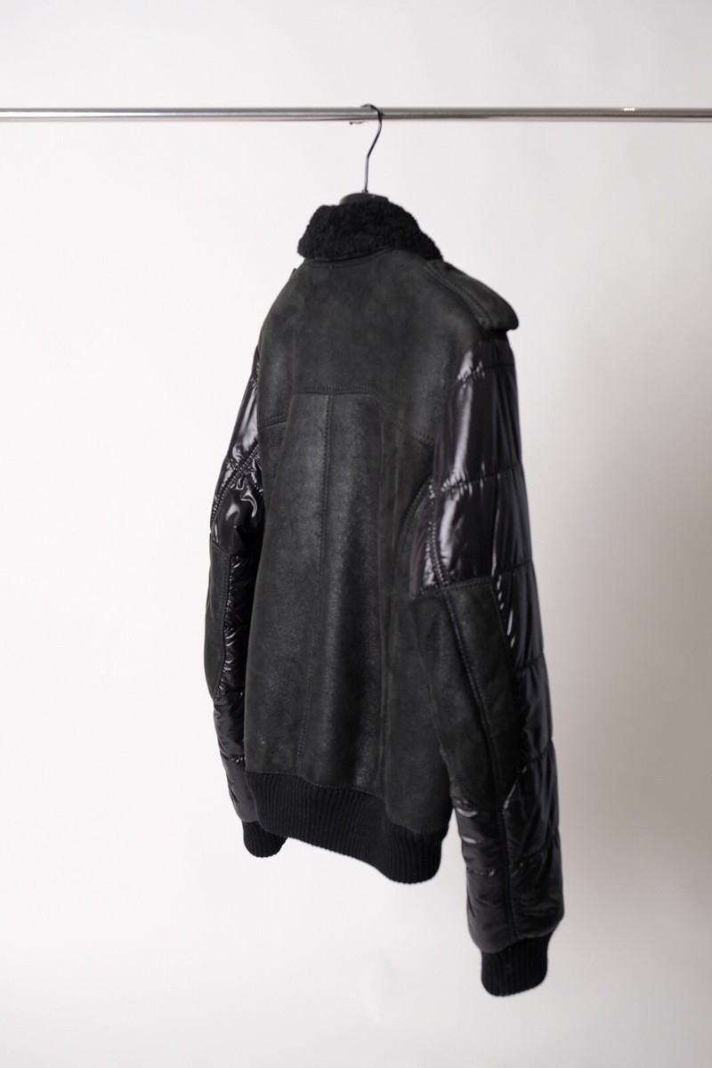 Dior homme バックオープンジャケット Dior Homme Leather Jacket FW07 Navigate Shearling Hedi