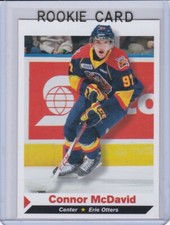 CONNOR McDAVID ROOKIE CARD Hockey 2013 SI For Kids RARE OILERS $$ Erie Otters RC