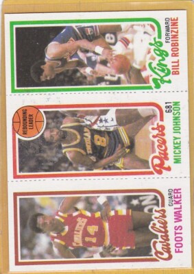 1980-81 TOPPS BASKETBALL FOOTS WALKER / JOHNSON / ROBINZINE NMMT/NMMT+ *A11600