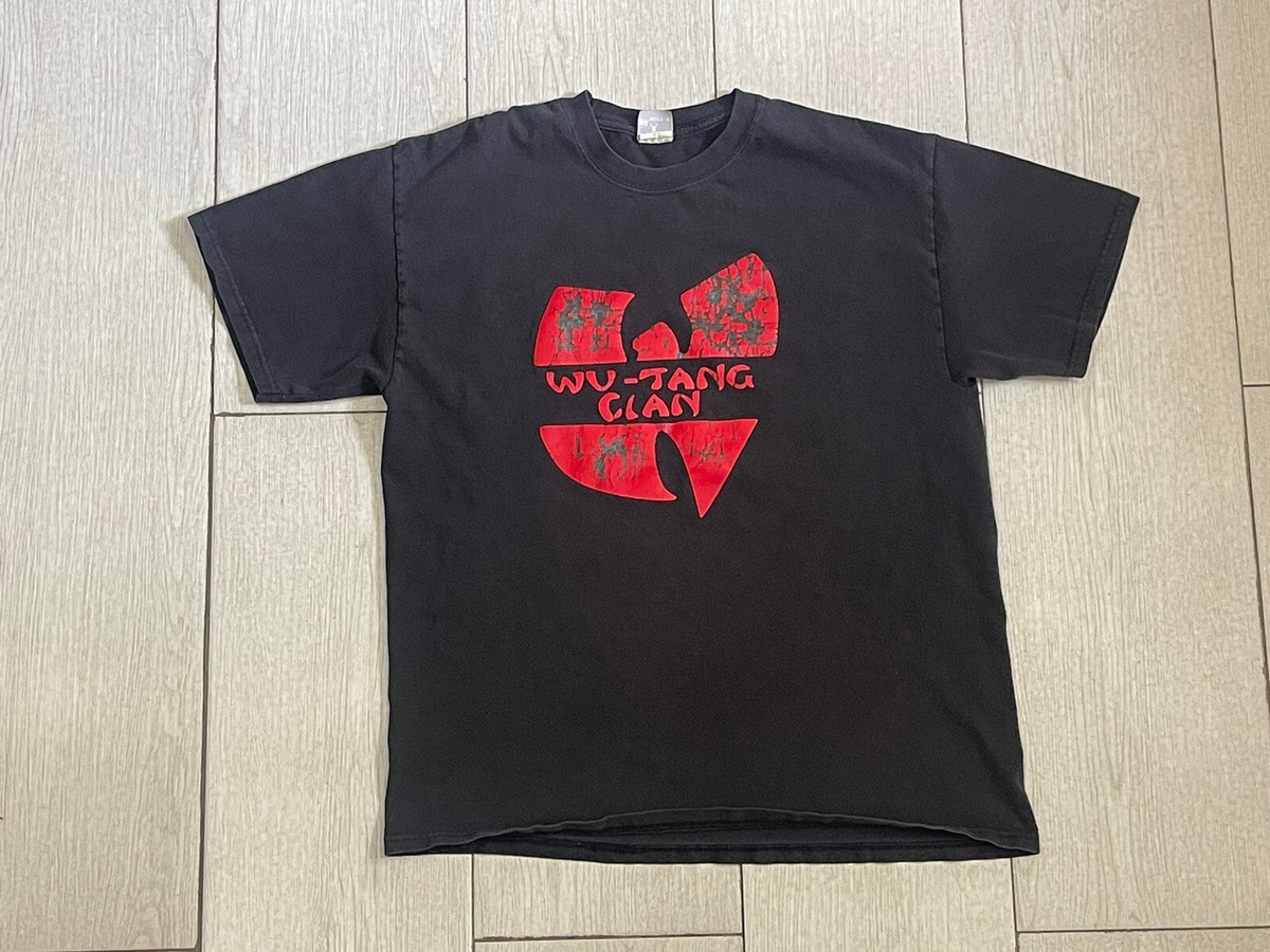 Vintage Y2K Wu Tang Logo T Shirt Size Large Hanes Beefy T Rap Tee