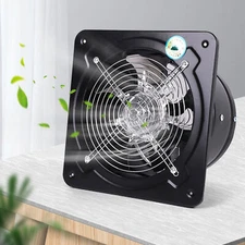 7" Super Quite Wall Exhaust Fan Bathroom Kitchen Garage Ventilation Vent Black