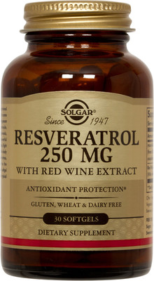 Solgar Resveratrol 250mg with Red Wine Extract 30 Softgels