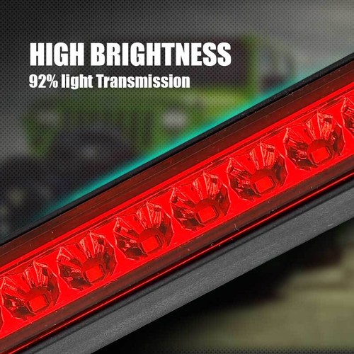 2PC 10in Red LED Rear 3rd Brake Tail Light Bar Strip Flashing Stop Truck Trailer - Picture 4 of 9