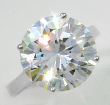 4 ct Round Ring Vintage Top Russian Quality Extra Brilliant  CZ   Size 8