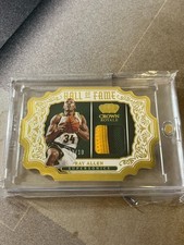 Ray Allen 2021-22 Panini Crown Royale /10 Patch Hall of Fame Gold #HM-RAL