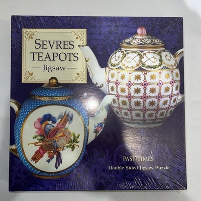 Jigsaw Puzzle Double Sided 650 Pieces Past Times Severs Teapots 23'' X 28'' New