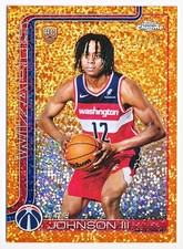 2025-26 Topps Chrome Tre Johnson III Orange Speckle Refractor Rc #256 (20/25)