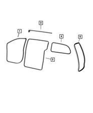 Genuine Mopar Rear Aperture Panel Glass Weatherstrip 4894635AC