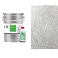 10kg GFK Polyesterharz + Härter und 8m² Glasfasermatte 450g/m² Kunstharz