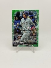 2017 Bowman Chrome Orlando Arcia #77 Green Refractor /99 (RC)