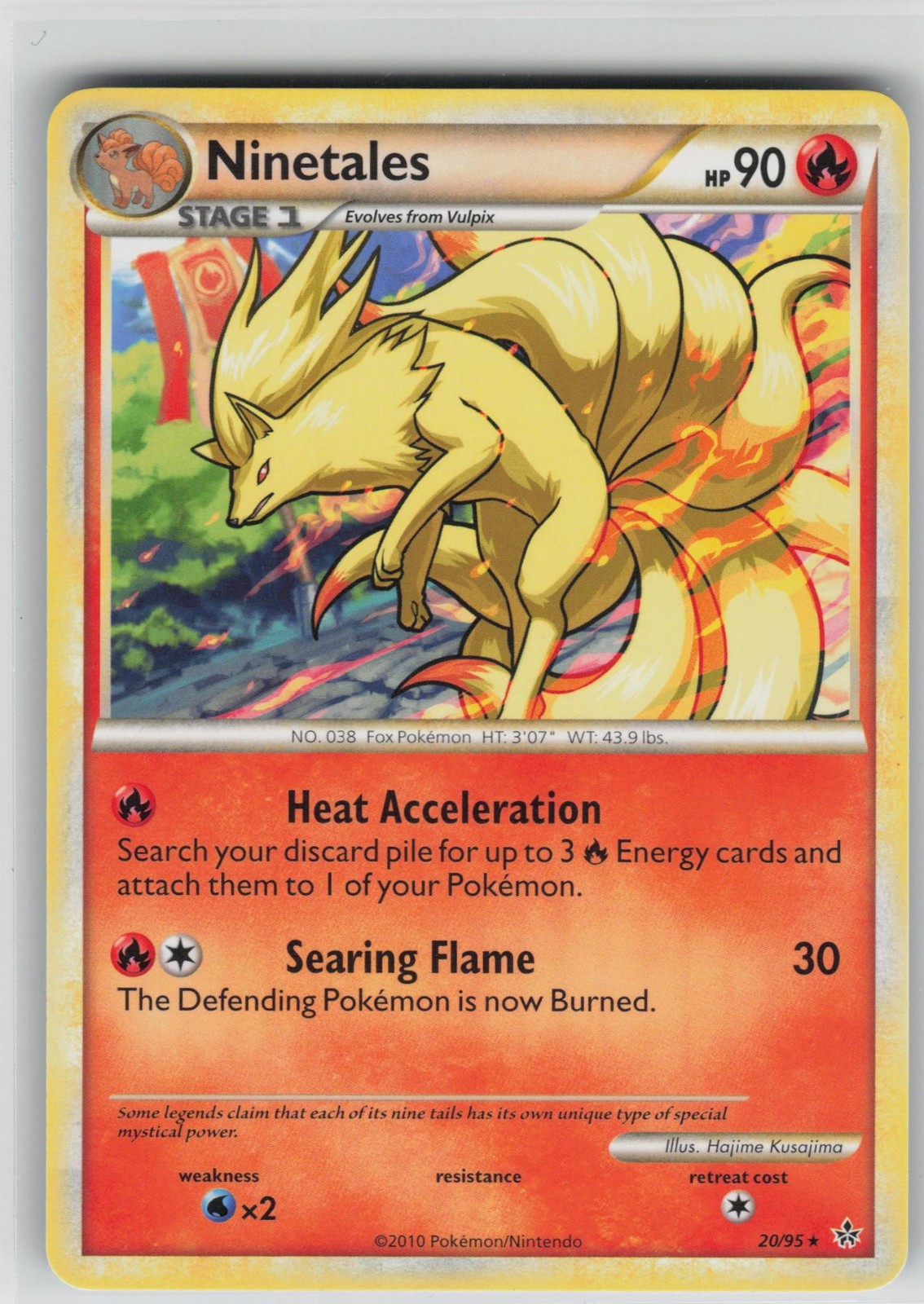 LP Ninetales 20/95 Rare HGSS Unleashed Pokemon 2010
