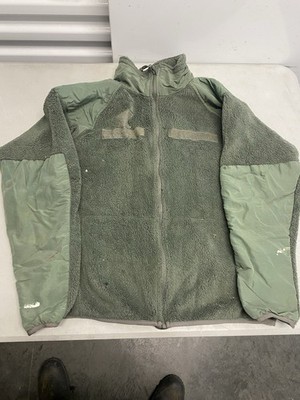 Stained USGI Gen 3 Level Polartec Fleece Jacket Sage Green Medium Regular