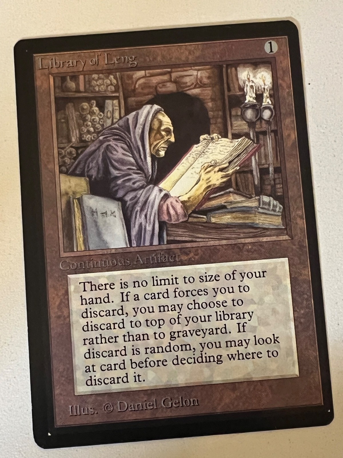 Magic the Gathering MTG Beta Library of Leng NM  (Beta Bob)