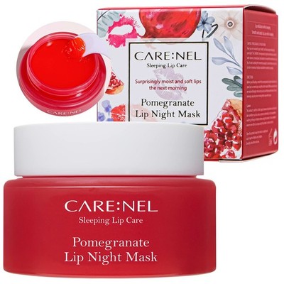 CARE:NEL Pomegranate Overnight Lip Mask 23g Dry Lip Moisturizer with Spatula
