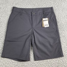 Carhartt Women  s Canvas Work Shorts Size 6 Gray 10  Rugged Flex Original Fit