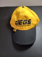 Jeg's High Performance Cap Hat Racing Automotive Yellow Black Adjustable NEW