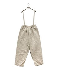nest Robe          Suspender cotton linen wide-leg pants Ivory Beige 0