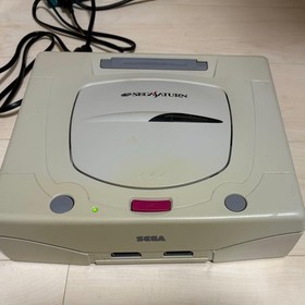 Sega Saturn Console HST-3220 w/ Box & Manual + Extended RAM Cartridge + Games JP