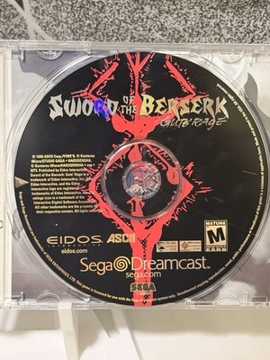 Sword of the Berserk: Guts Rage (Sega Dreamcast, 2000) BROKEN DISK CRACKED