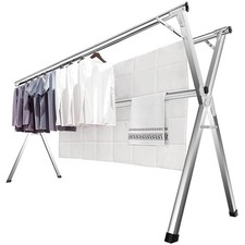 Sturdy Stainless Steel Laundry Rack, 130 lb C...