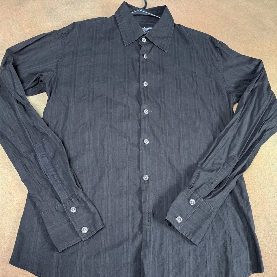 Camisa para hombre Royal Underground NIKKI SIXX diseñada talla L negra 100 % algodón Foto 3 de 4