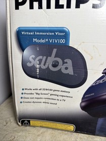 PHILLIPS SCUBA VR GAMING HELMET VIV100 Magnavox With Box N64 PC PS1 Sega Saturn