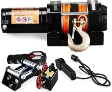 Electric Winch ATV UTV 4500 lb Synthetic Rope Waterproof Remote Control