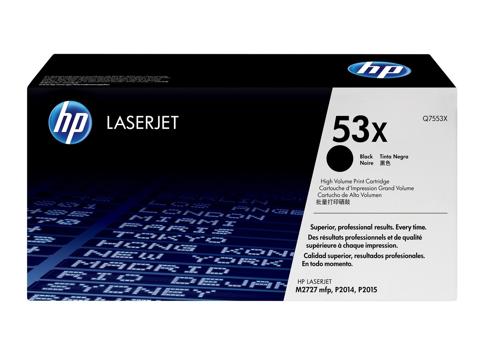 Toner HP Q7553XC noir de grande capacité pour imprimante LaserJet