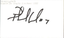 Phil Downing Signed 3x5 Index Card Cut Manatees Autograph Den