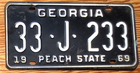 Item photo. Show Listing Details page. Listing 1969 Georgia License Plate Number Tag