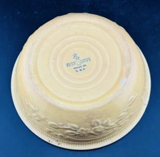 Vintage Homer Laughlin Oven Serve 7" X  2.5" Yellow Mixing Bowl Floral Pattern 
