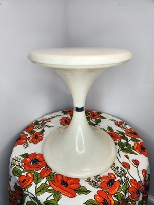 Vintage MCM Tulip Vanity Stool  Makeup Chair Hourglass Seat