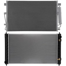 For Nissan Altima Maxima 2009-2013 Aluminum Radiator & AC Condenser Assembly