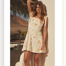 Zara orange and white floral mini dress 