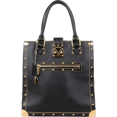 Louis Vuitton Black Leather Suhali Handbag Tasche