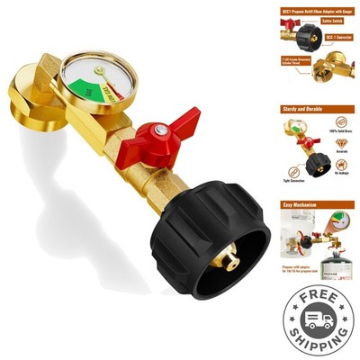 High-Quality Propane Adapter with Quick Fill - Ideal for Camping & Grilling