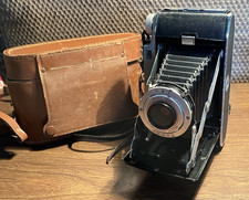 Kodak Tourist II Folding Camera w/ Leather Case
