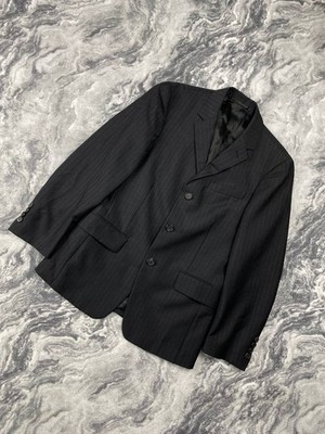 Prada Classic Suit Wool Blazer And Pants Men Size 44R Black | eBay