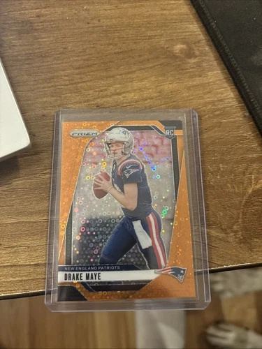 2024 rookie Drake Maye Prizm Orange Ice