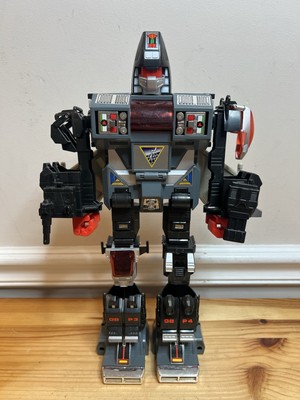 Vintage 1985 Tonka Bandai GoBots G1 Battle Armor Renegade Black Grey Grungy Jet