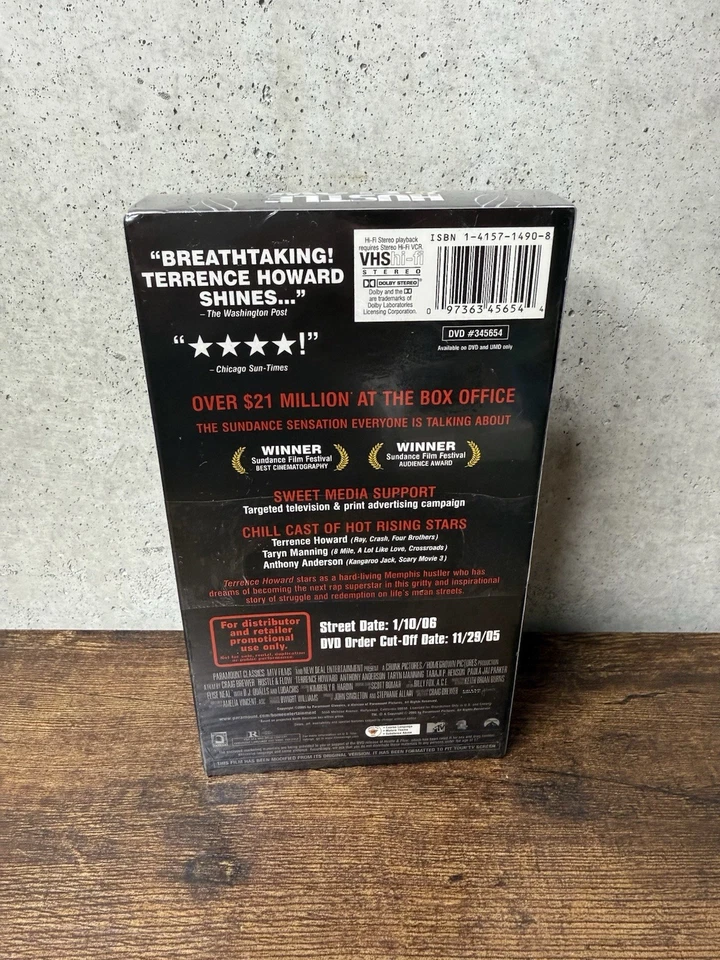 HUSTLE & FLOW promo VHS movie 2005 SEALED retailer screener UNRELEASED RARE - Image 4 of 4