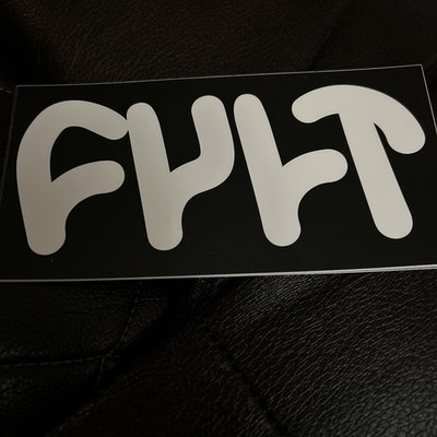 CULT Bmx Sticker 6 x3  Black/White