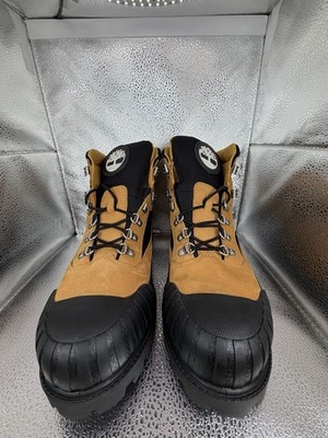 Timberland M Heritage Rubber Toe Hiking Boots Wheat Brown Waterproof SZ 11 A2QRJ