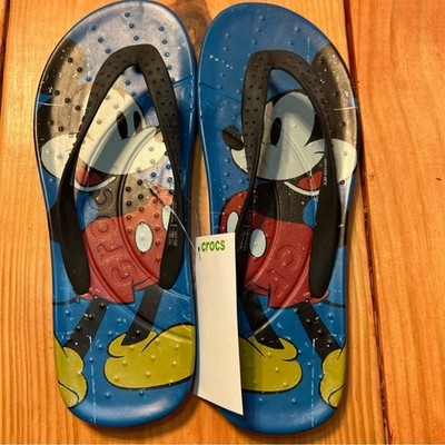crocs blue Chawaii Mickey mouse Flipflop Disney junior 6 men s 6 /women s 8
