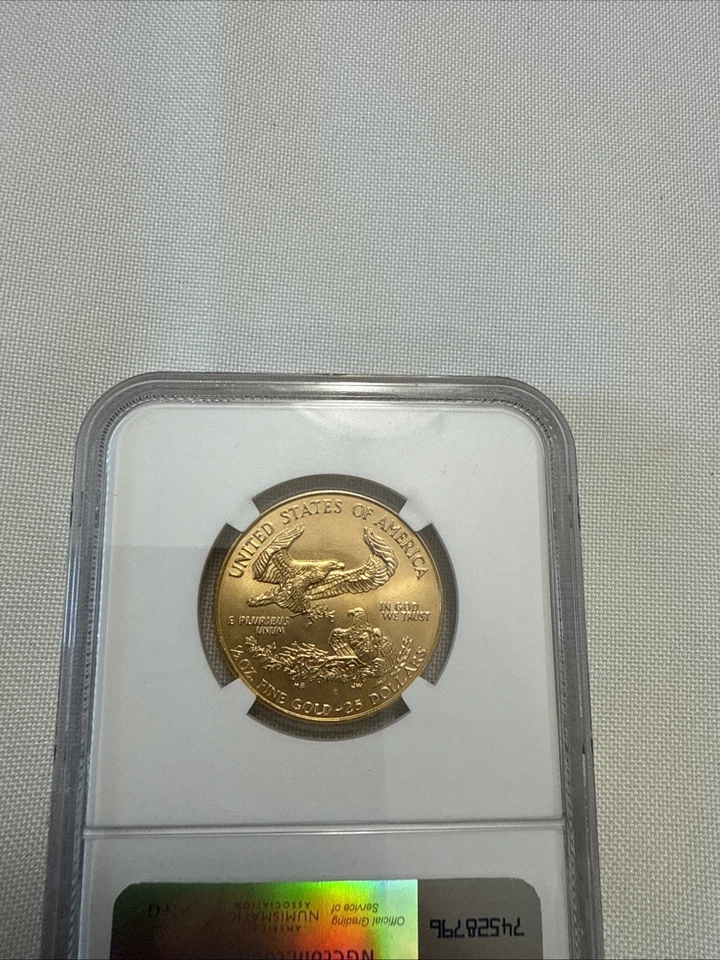 1997 Eagle G$25 NGC MS68 Gold Eagle 1/2 Oz - Image 3 of 4