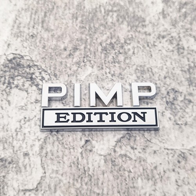 #ad Metal Car Emblem Rear Trunk Body Door Tank Badge Decal Sticker 3D PIMP EDITION $1.50