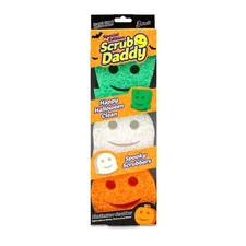 Halloween Sponges Set of 3 Pumpkin Frankenstein Ghost Scrub Daddy Limited Edi...