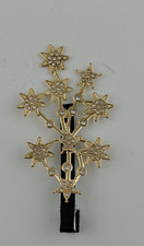 Gold Crystal Starburst Hair Clip Barrette Sparkly Rhinestone Holiday Gift