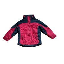 LL Bean Kids Red Navy Blue Primaloft Insulated Winter Jacket Parka Size M 5-6